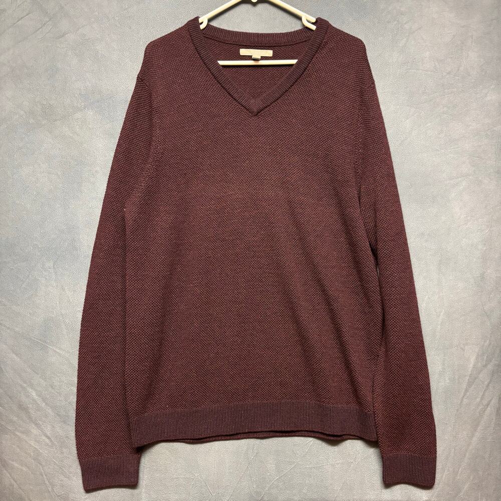 Nordstrom Sweater Cardigan Mens V Neck Light 100% Extra Fine Merino Wool Preppy